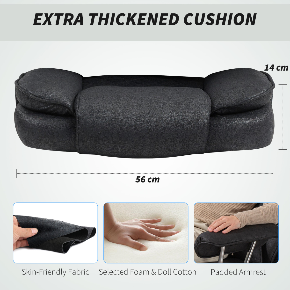 HOMCOM Office Chair, High Back Leathaire Desk Chair for Home