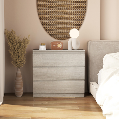 HOMCOM Chest of Drawers, 3 Drawer Storage Cabinet Unit for Bedroom