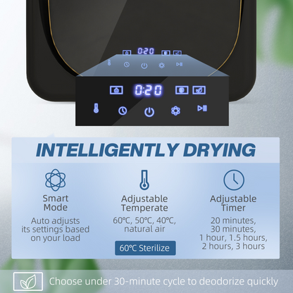 HOMCOM 4kg 800W Vented Tumble Dryer with Deodorize, Smart Mode