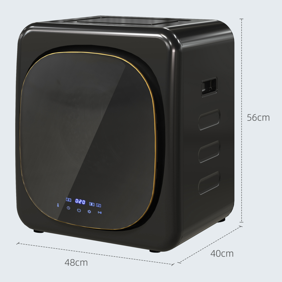 HOMCOM 4kg 800W Vented Tumble Dryer with Deodorize, Smart Mode