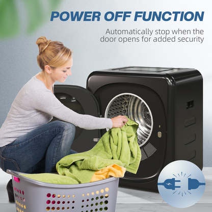 HOMCOM 4kg 800W Vented Tumble Dryer with Deodorize, Smart Mode