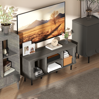 HOMCOM TV Unit for Living Room, TV Stand, Grey