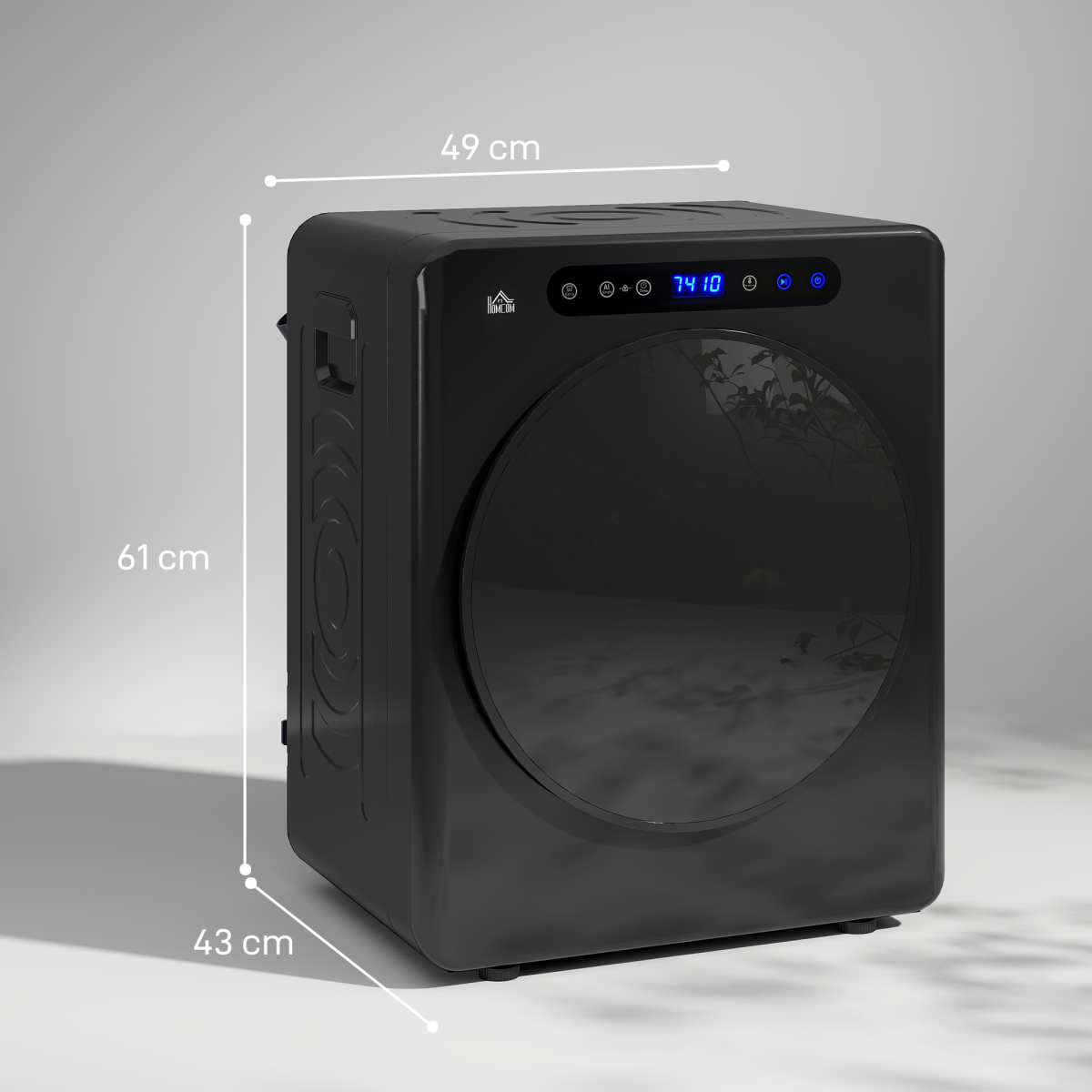 HOMCOM 4kg Portable Vented Tumble Dryer Machine with Timer, 6 Heat Settings