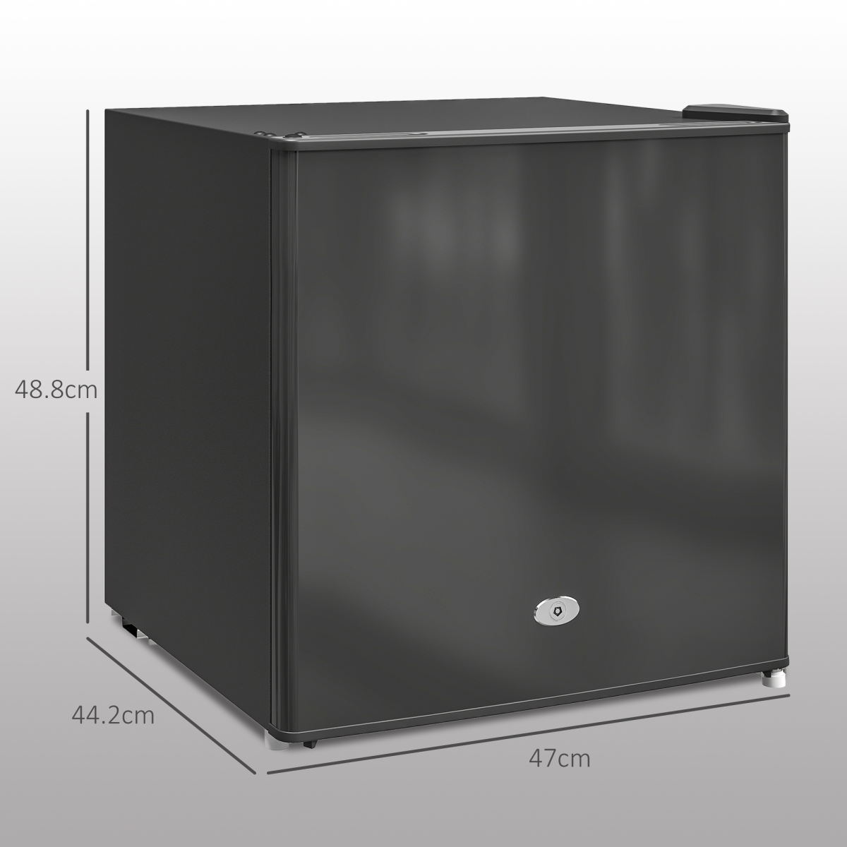 HOMCOM 35L Tabletop Freezer with Removable Wire Shelf and Two Keys, Black