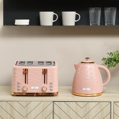 HOMCOM Kettle and Toaster Set 1.7L Kettle & 4 Slice Toaster
