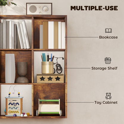 HOMCOM Storage Cupboard Bookcase Bookshelf Home Office