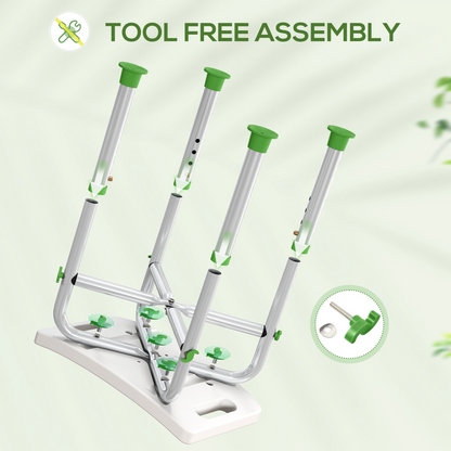 HOMCOM Adjustable Shower Stool with Foot Pads for Elderly Disabled