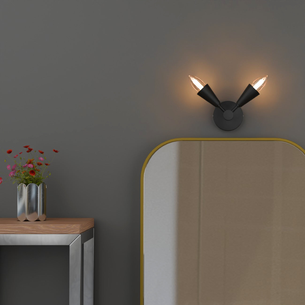 Connie 2-Light Wall Sconce LED E14 Lamp for Wall Decor-5635