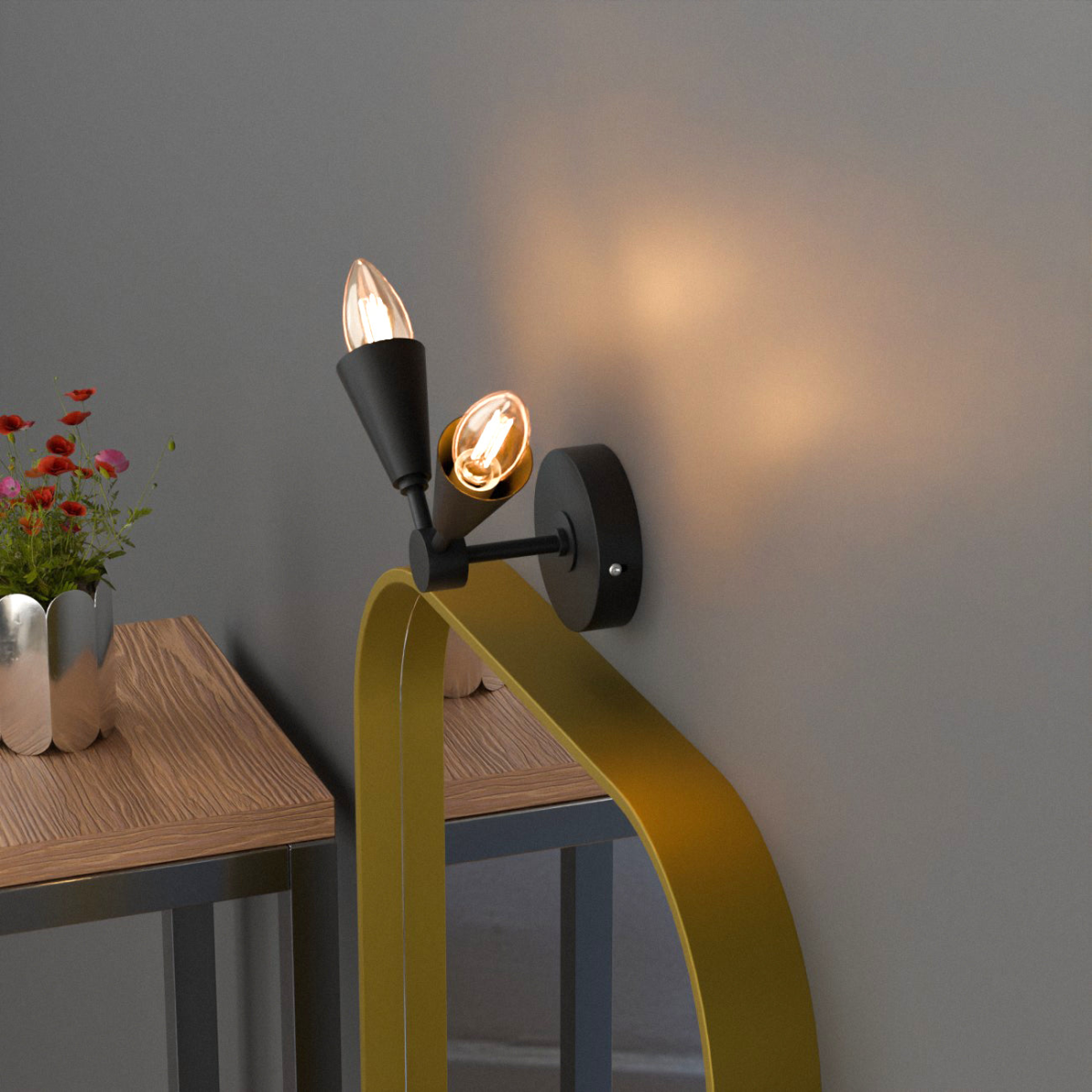 Connie 2-Light Wall Sconce LED E14 Lamp for Wall Decor-5635