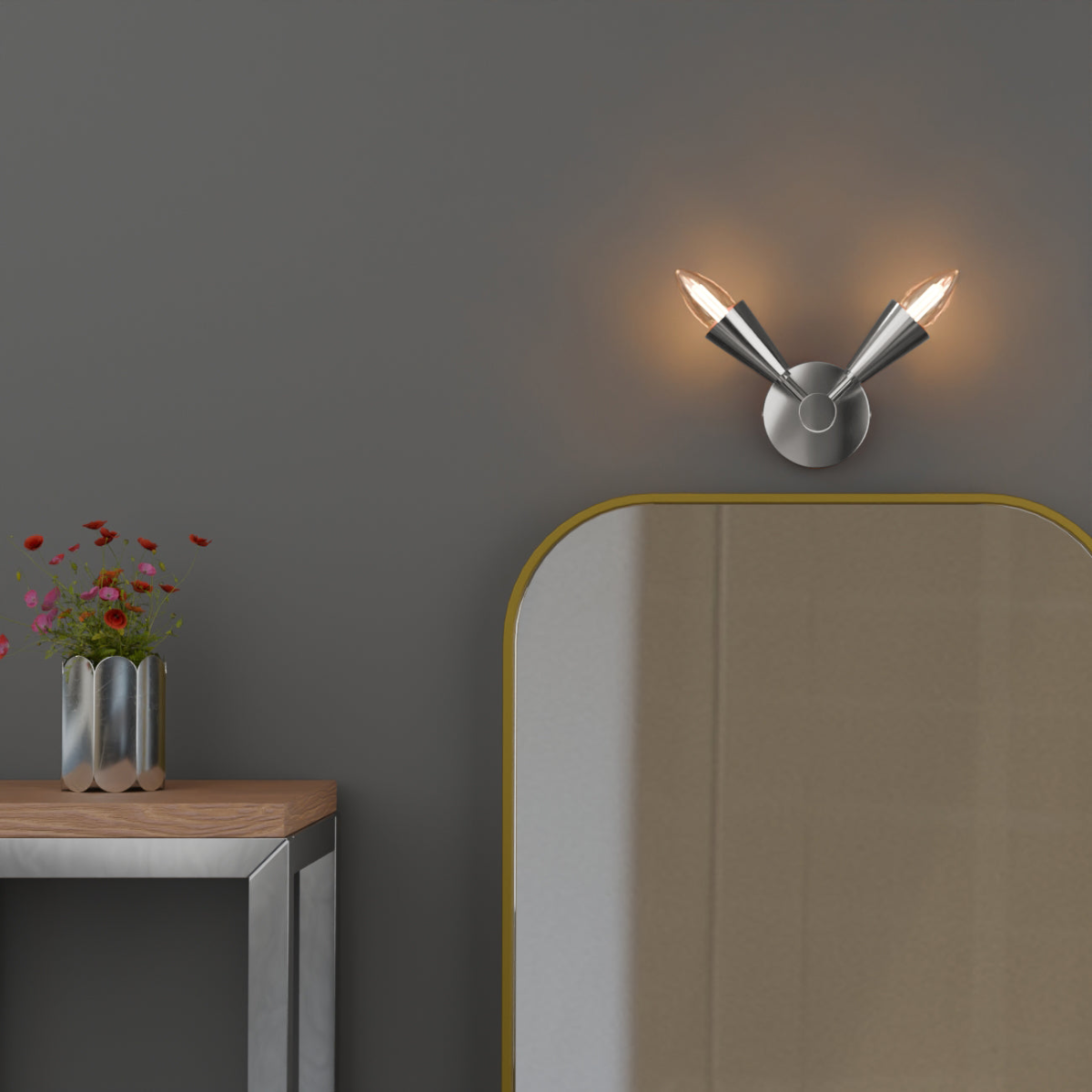 Connie 2-Light Wall Sconce LED E14 Lamp for Wall Decor-5635