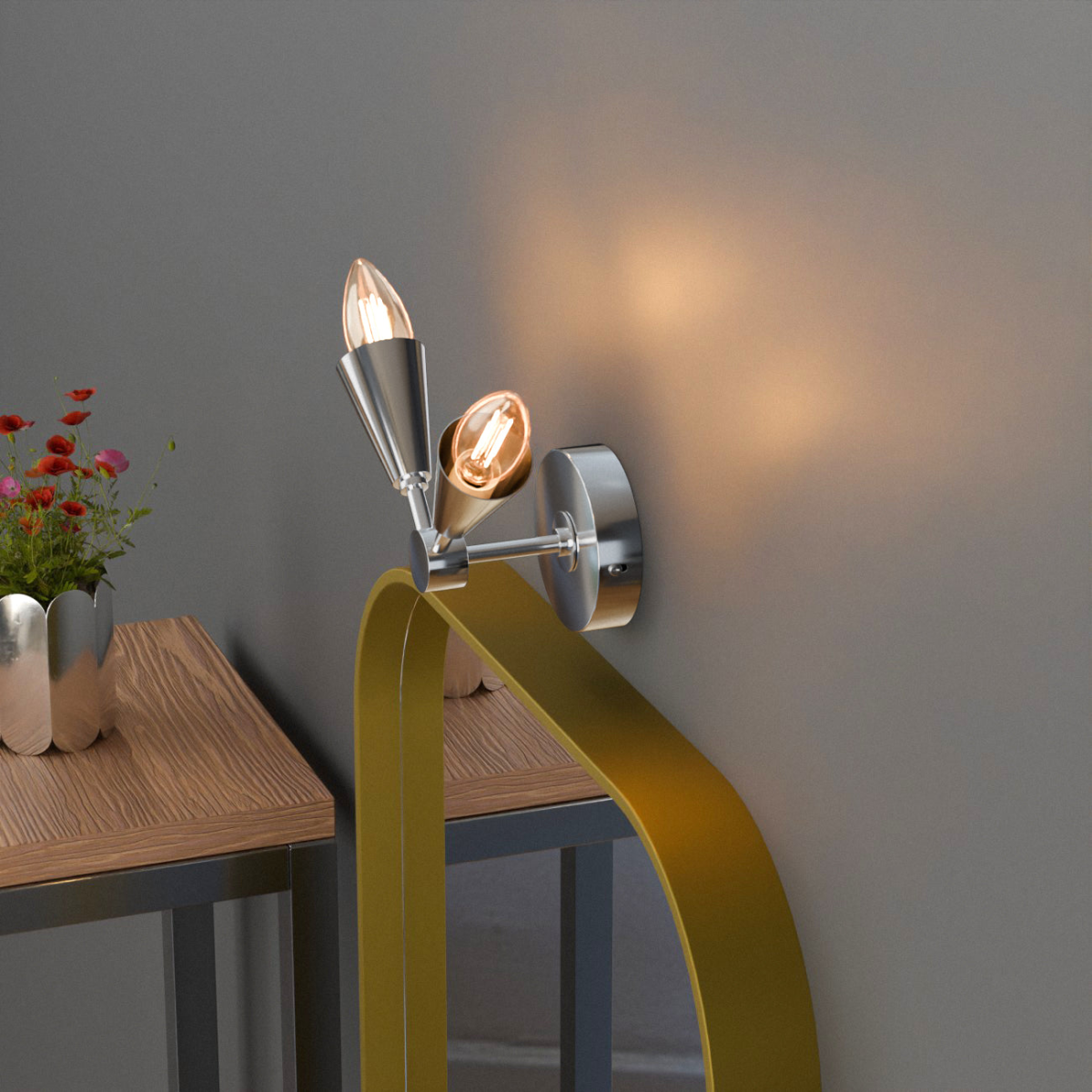 Connie 2-Light Wall Sconce LED E14 Lamp for Wall Decor-5635