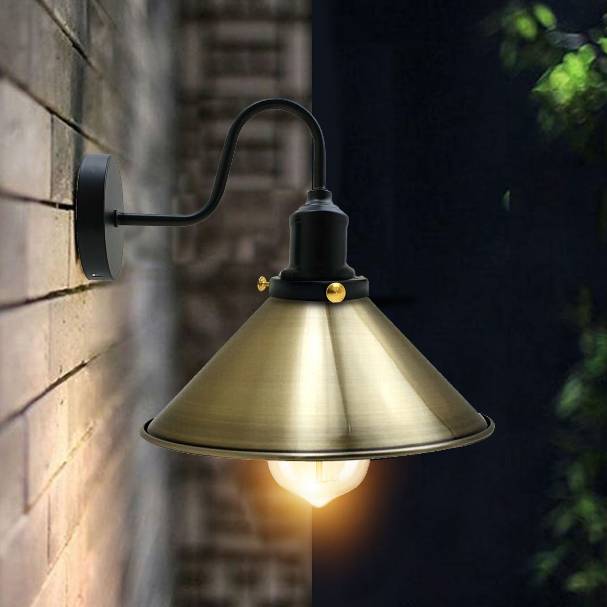 Vintage Industrial Metal Cone Shade Lighting Indoor Wall Sconce Light Fittings~3389