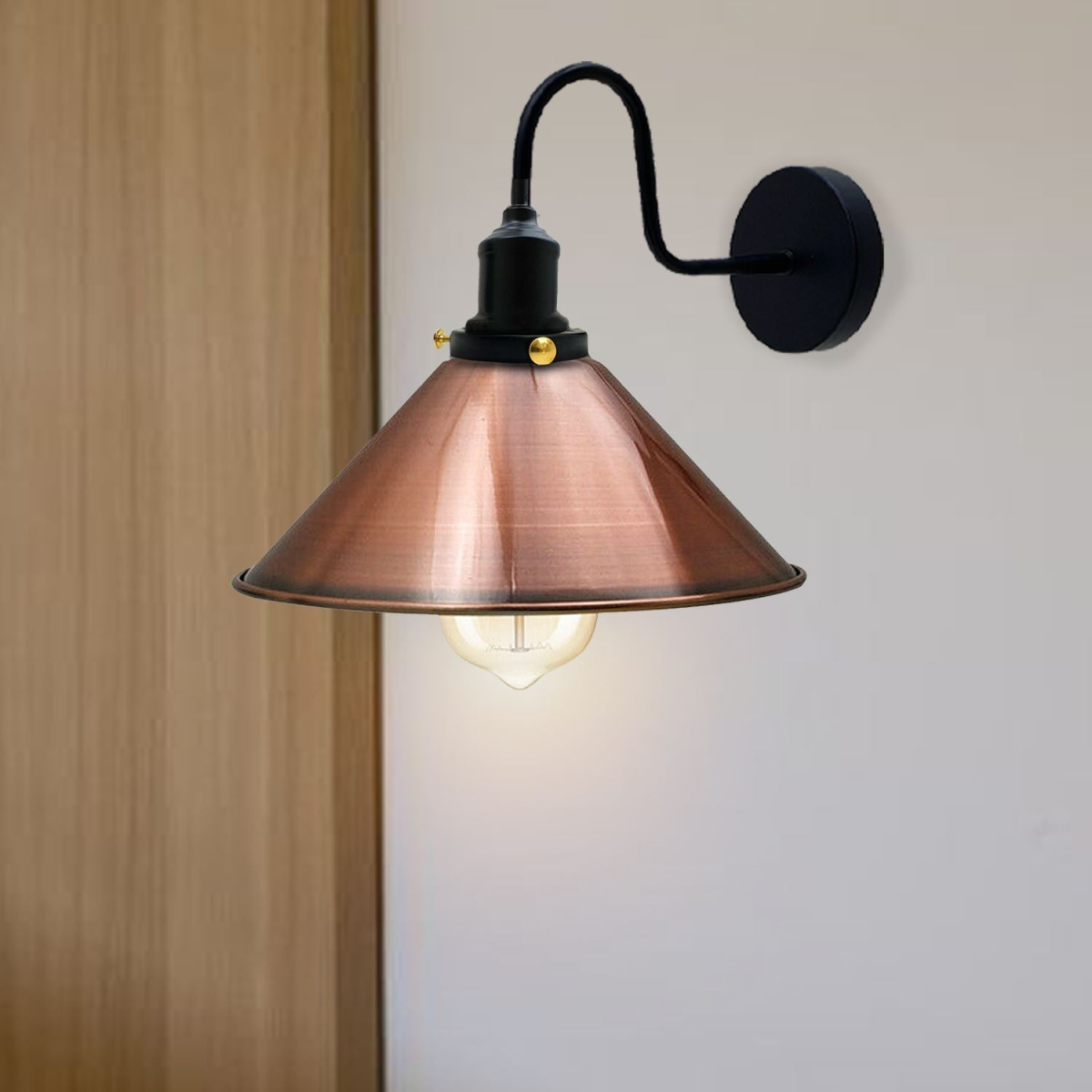 Vintage Industrial Metal Cone Shade Lighting Indoor Wall Sconce Light Fittings~3389