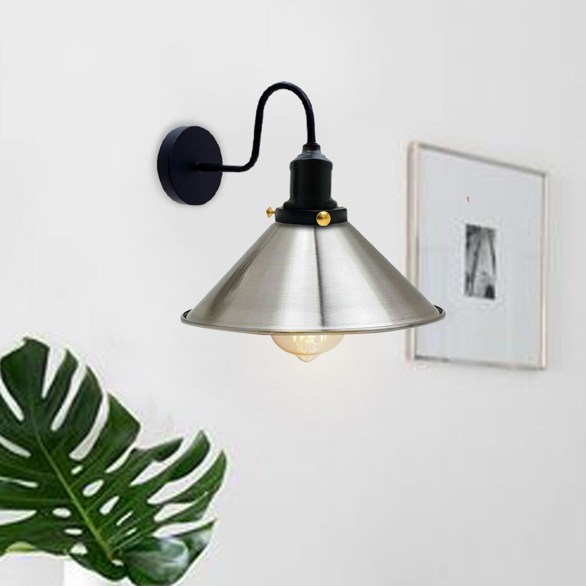 Vintage Industrial Metal Cone Shade Lighting Indoor Wall Sconce Light Fittings~3389