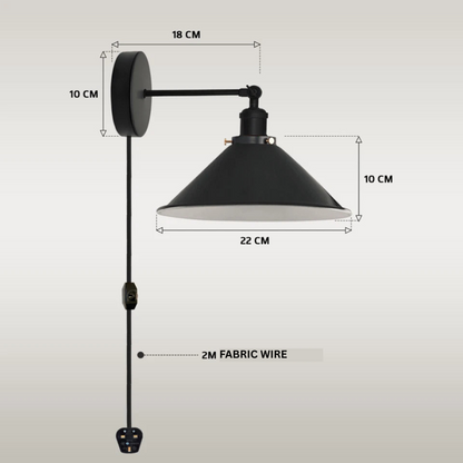 Cord plug in Wall light with Dimmer Switch ~2224