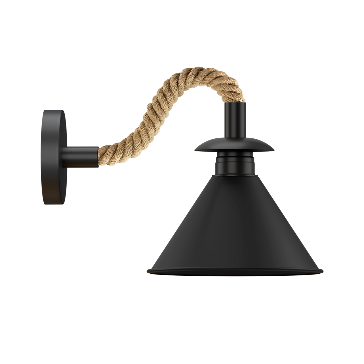 Vintage Industrial Hemp Rope Wall Sconce E27 Indoor Lamp ~6497
