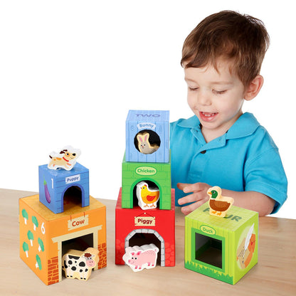 SOKA Stacking Cubes-6 Friends in Farm 0000269