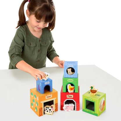 SOKA Stacking Cubes-6 Friends in Farm 0000269