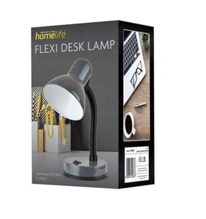 HomeLife 35w 'Classic' Flexi Desk Lamp - Anthracite Grey