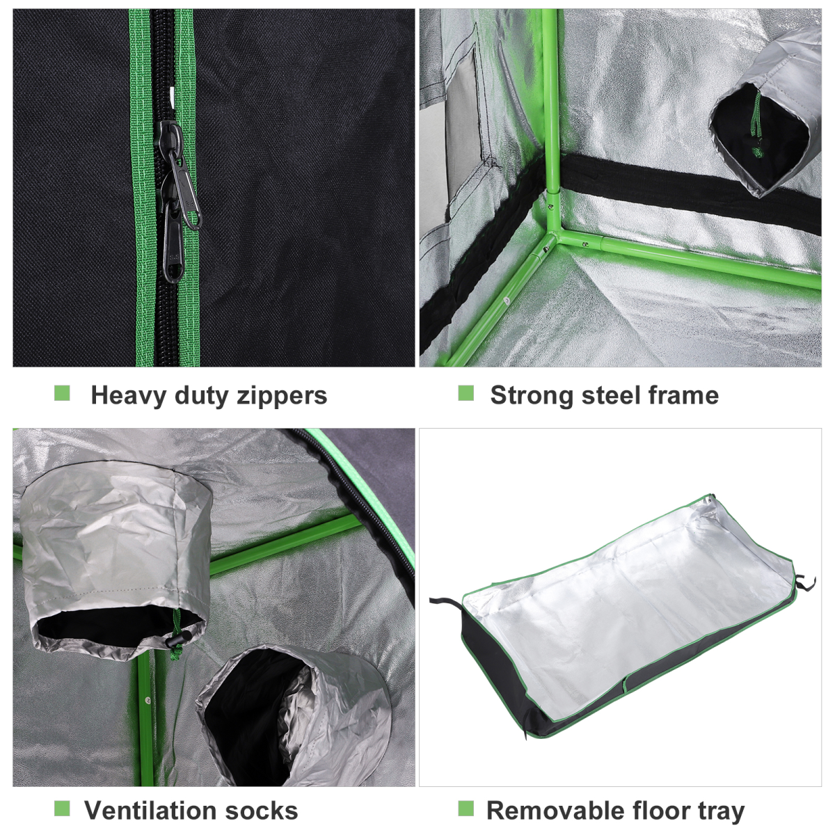 Hydroponic Plant Grow Tent  With Window Tool Bag