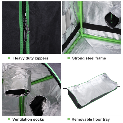 Hydroponic Plant Grow Tent  With Window Tool Bag