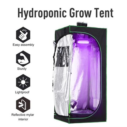 Hydroponic Plant Grow Tent  With Window Tool Bag