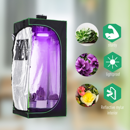Hydroponic Plant Grow Tent  With Window Tool Bag