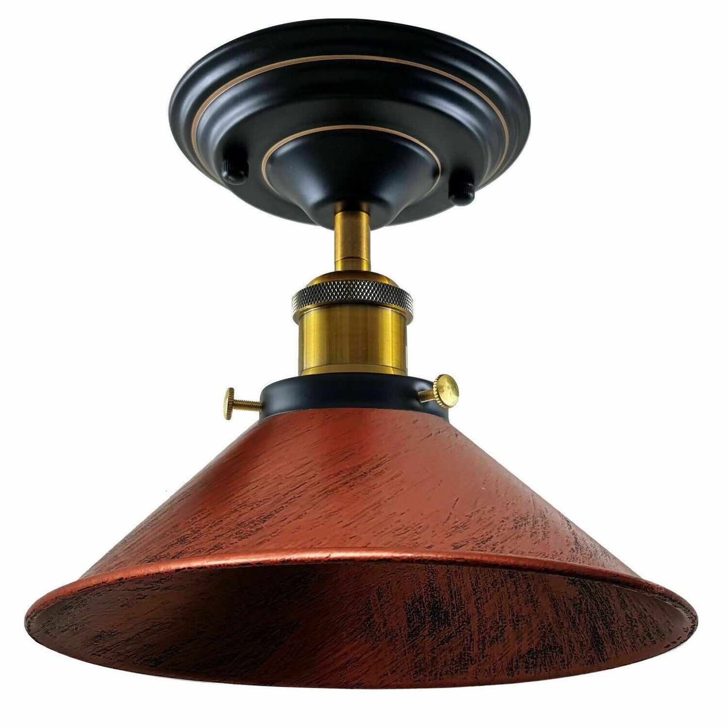 Retro Industrial Ceiling Light Fitting Metal Cone Shape Shade Indoor Lighting