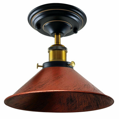Retro Industrial Ceiling Light Fitting Metal Cone Shape Shade Indoor Lighting