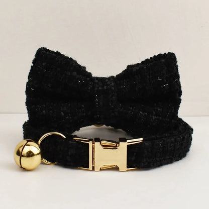 Personalized Metal Hardware Cat Collar And Leash Set with Bell Engraving ID Tag for Kittens Pet Accessories