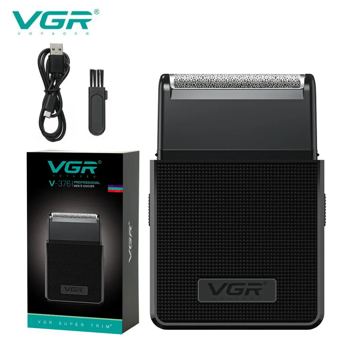 VGR Razor Rechargeable Shaver Professional Beard Trimmer Travel Hair Trimmers Reciprocating Shaving Machine for Men V-376