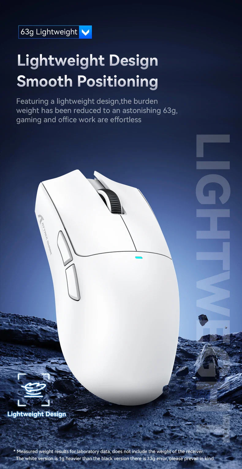 X11 Attack Shark Gaming Mouse Wireless 1K Hz PAW3311 Macro Magnetic RGB Docking Charger for Gaming