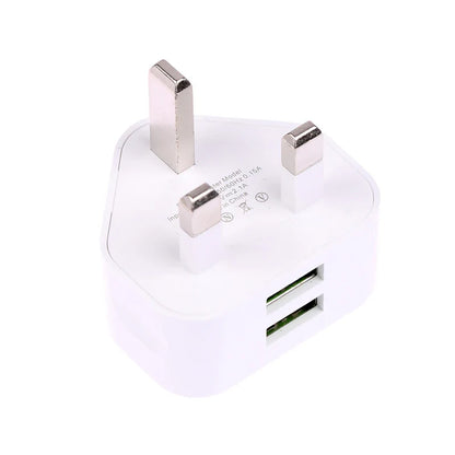 Universal UK Plug 3 Pin Wall Charger Adapter With 1/2 USB Ports Charging For Iphone 11 For Huawei Charging Charger
