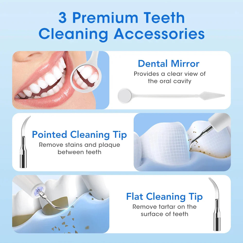 Electric Ultrasonic Dental Scaler 5 Modes Calculus Oral Tartar Remover Tooth Stain Cleaner Teeth Whitening Oral Care