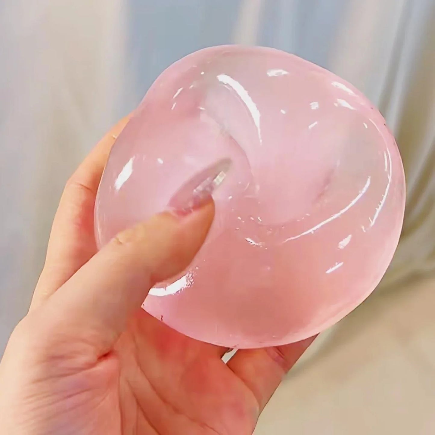 Transparent Squishy Ball Stress Relief Toy Anti Anxiety Squeeze Toy Crystal Decompression Gadget Fun Fidget Toy for Adults Kids