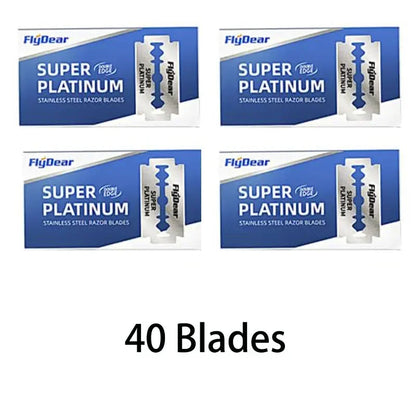 10/50/100Pcs Stainless Steel Razor Blade Old-Fashioned Manual Double-Sided Razor Blade Hairdressing Barber Shop Tools