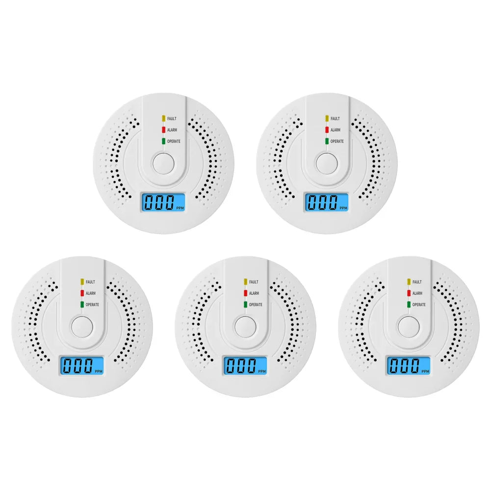 Digital Carbon Monoxide Detector CO Alarm Detector with LED Indicator High Sensitive Gas Detector Sound Warning Gas Leak Sensor