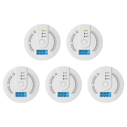 Digital Carbon Monoxide Detector CO Alarm Detector with LED Indicator High Sensitive Gas Detector Sound Warning Gas Leak Sensor