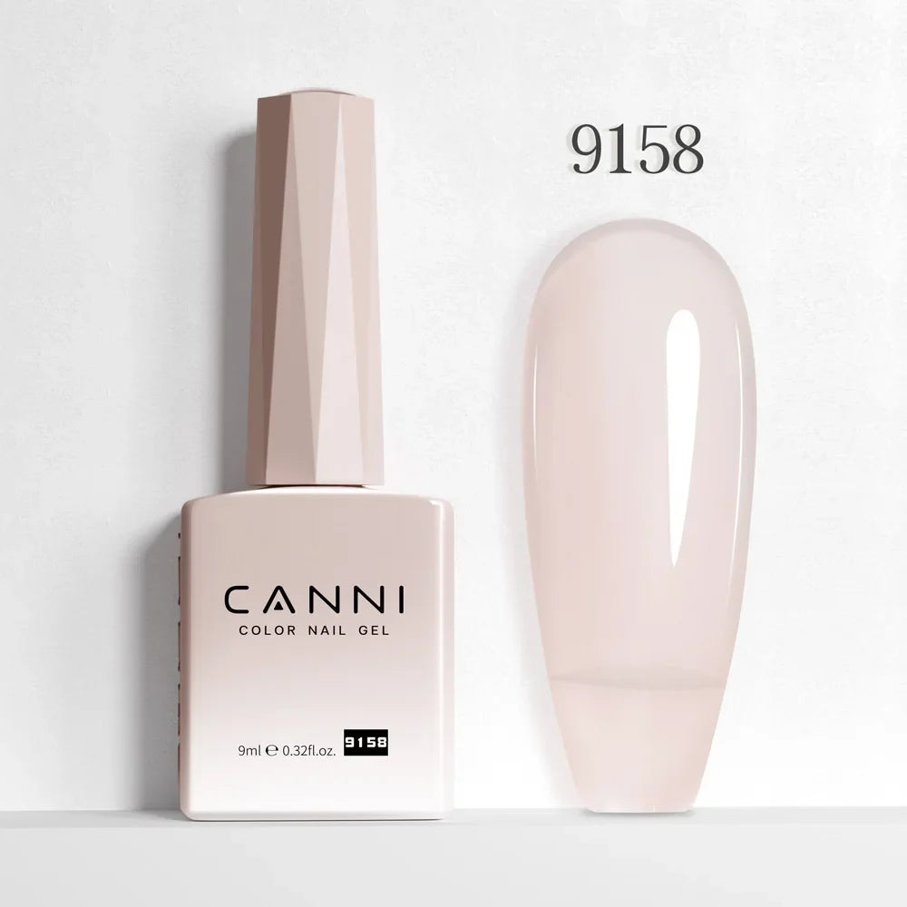 Canni Nail Gel Polish Jelly Nude Color HEMA FREE TPO FREE 9ml Transparent Semi Permanent Natural Nude French Nail Gel Lacquer