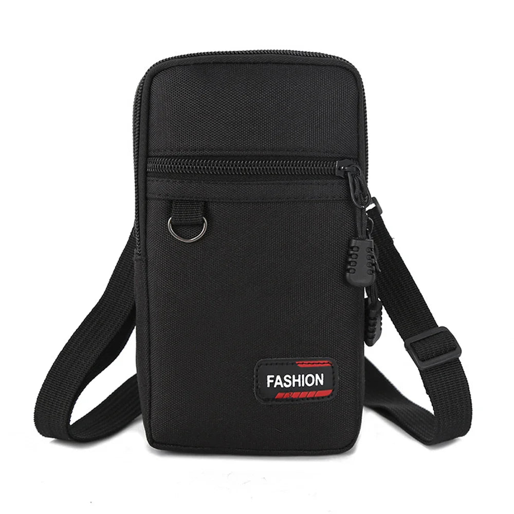 Mobile Phone Case Pouch Waist Bag Multifunction Outdoor Casual Men Waist Pack Small Bag Single Shoulder Crossbody Bag Coin Purse
