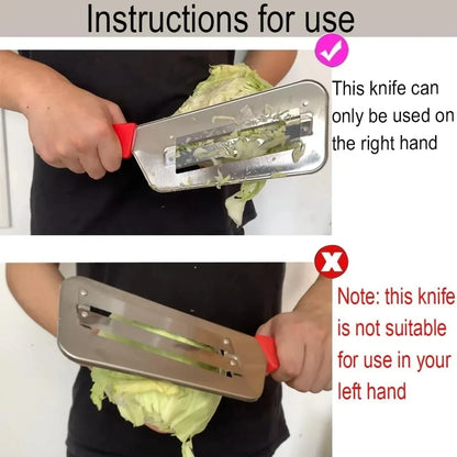 Kitchen Multifunctional Cabbage Cutting Knife, Stainless Steel Cutting Knife Suitable for Cutting Cabbage and Vegetables