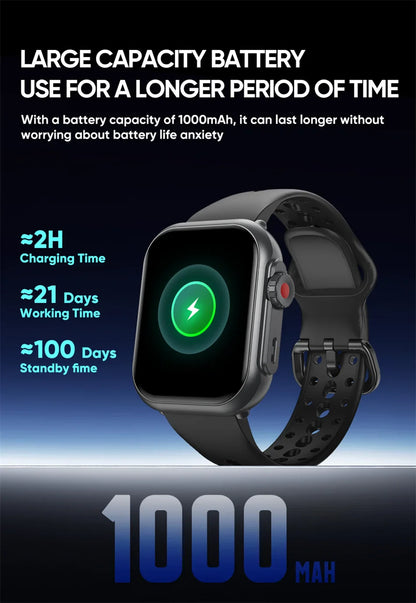 Watch Ultra K62 Men Women 1000mAh AMOLED 100+Sport Heart Rate HD Bluetooth Call GPS Track Waterproof Smart Watch For iOS Android