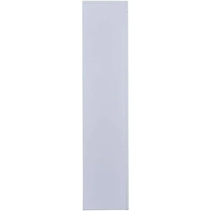 Modern Tall Display Cabinet with Glass Shelves, LED Lighting, for Living Room in Black and White