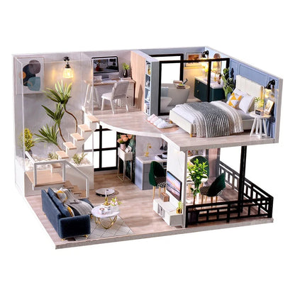 DIY Doll Houses Kits 3D Wooden Puzzles Mini Doll House Assembly Building Furniture Handmade Toys For Kids Birthday Gifts