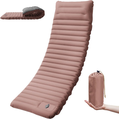 Extra Thick 4 Inch Camping Sleeping Pad Outdoor Camping Self-Inflating Mats Spliceable Hiking Fishing Sleeping Pad