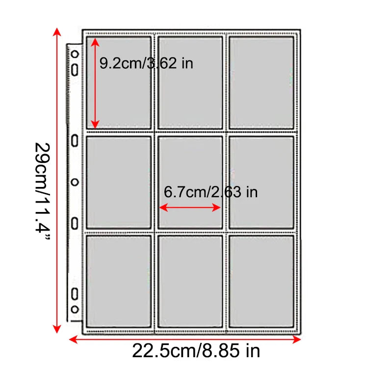 A4 Binder Photocards Holder Kpop Photo Card Page 2/3/4/9/10 Pocket Sleeves PVC Free Photo Album Refills 4x6 10x15 Pocket Sleeves