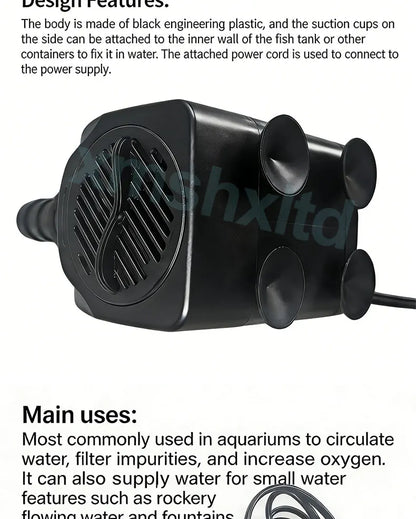 AC220V Multi-functional Silent Aquarium Submersible Pump, Landscape Large-flow Water Spray Pump,Fish Pond Water Circulation Pump