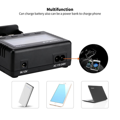 LiitoKala Lii-PD4/PD2 AC PD Charger LCD Fast Charging 4/2-Bay for 21700/18650/AA/AAA Multi-Protection Auto-Detect