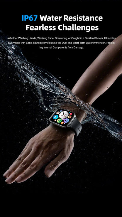 New Ultra Thin Smart Watch men 1.96" AMOLED HD Pixel Display Always Show Time BT Call Reminder Smartwatch Ladies For Android iOS