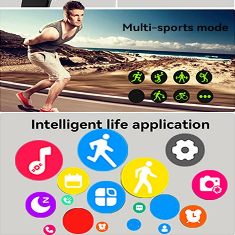 2026 New Men's Smart Watch Women's Gift 2.01inch HD Full Touch Screen Sports Fitness Watch Electronics Bluetooth Talk Smartwatch